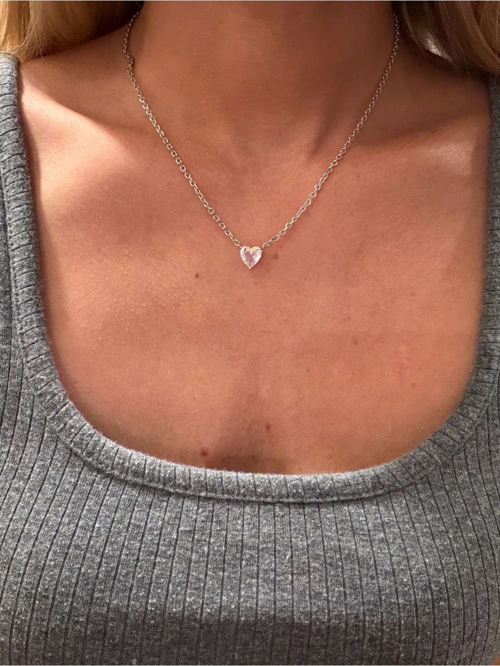 Kendra Scott Silver Heart Pendant Necklace